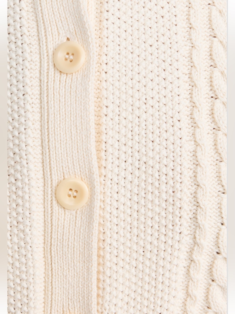 ALEX MILL CABLE KNIT NICO CHUNKY CARDIGAN IVORY SIZE SMALL - Picture 5 of 13